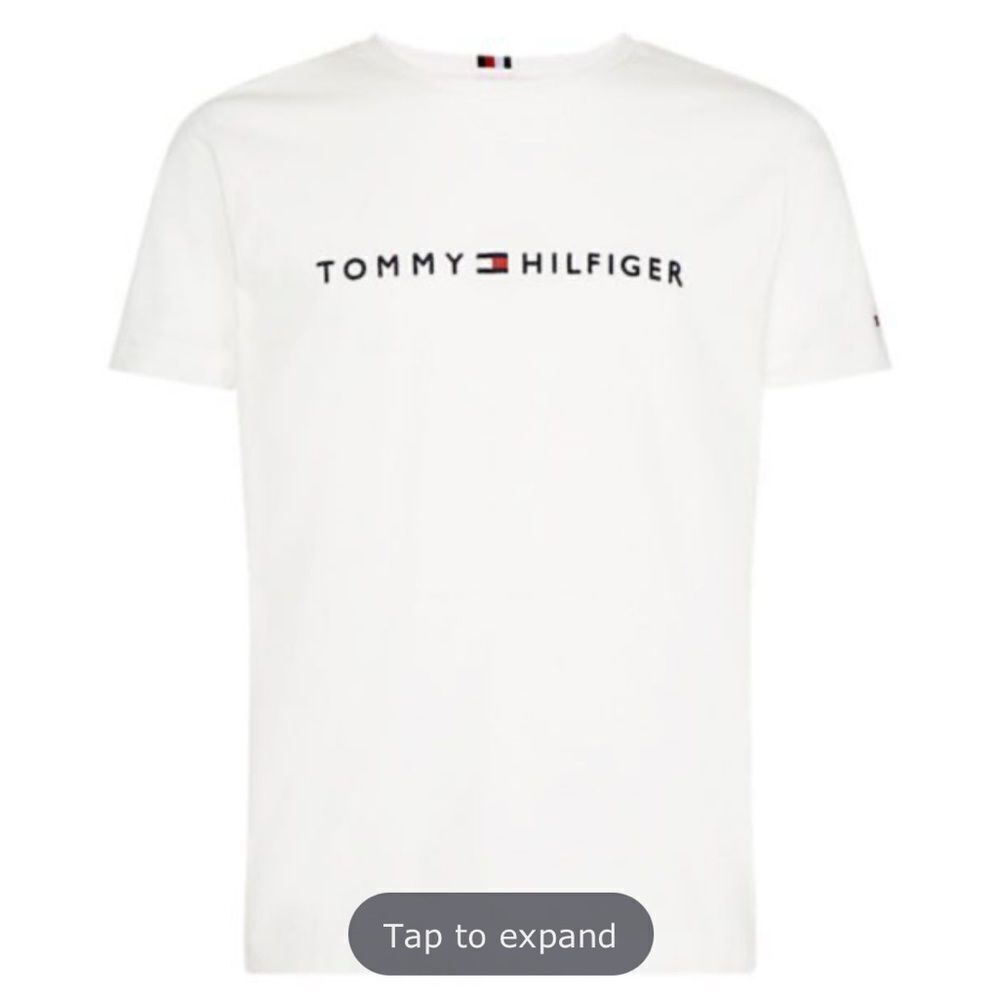 TOMMY HILFIGER WHITE CORE LOGO T-SHIRT M NWT IN PACKAGING
